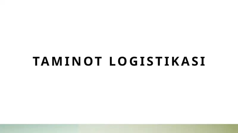 Taminot logistikasi