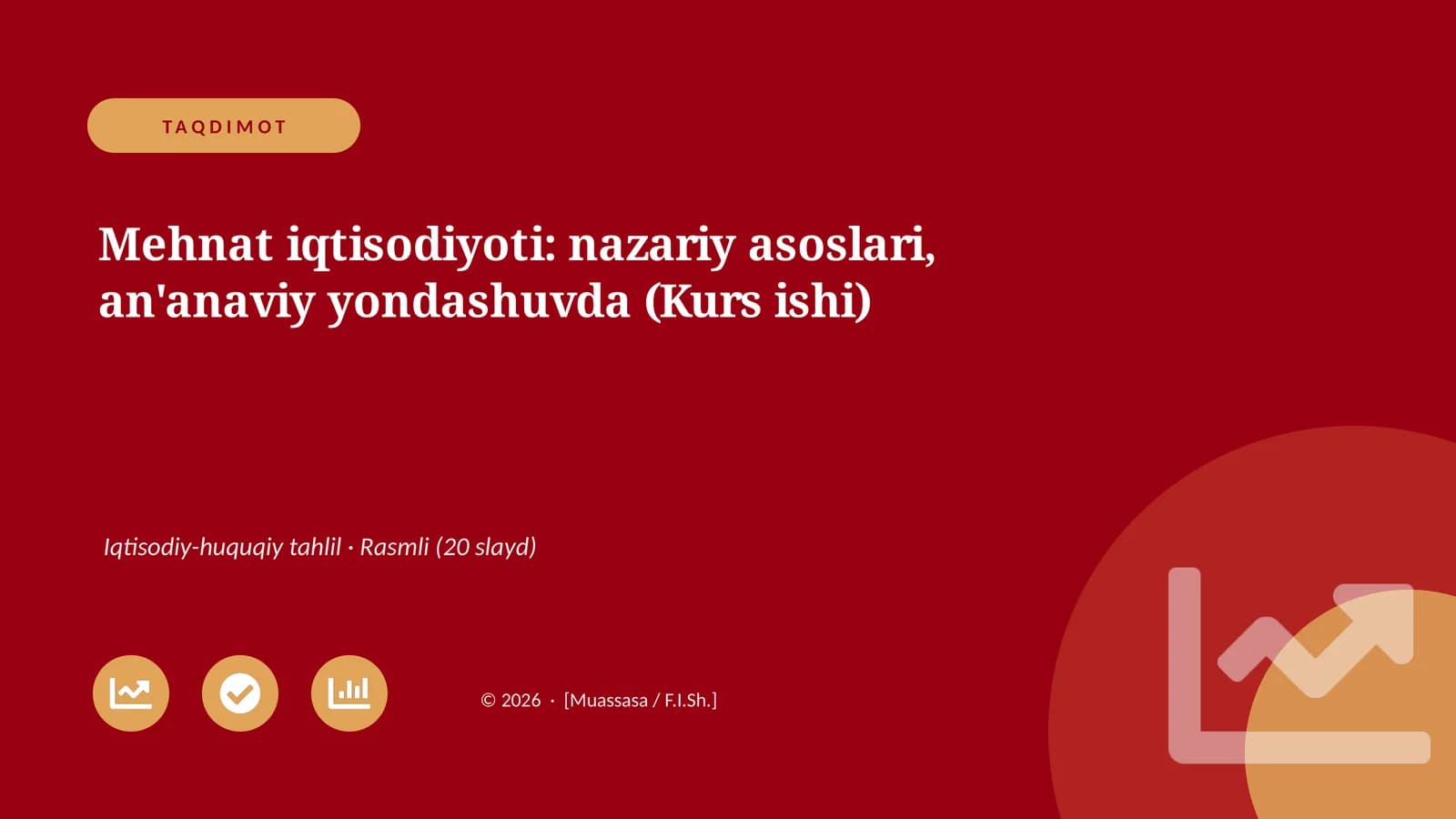 Mehnat iqtisodiyoti: nazariy asoslari, an'anaviy yondashuvda (Kurs ishi)