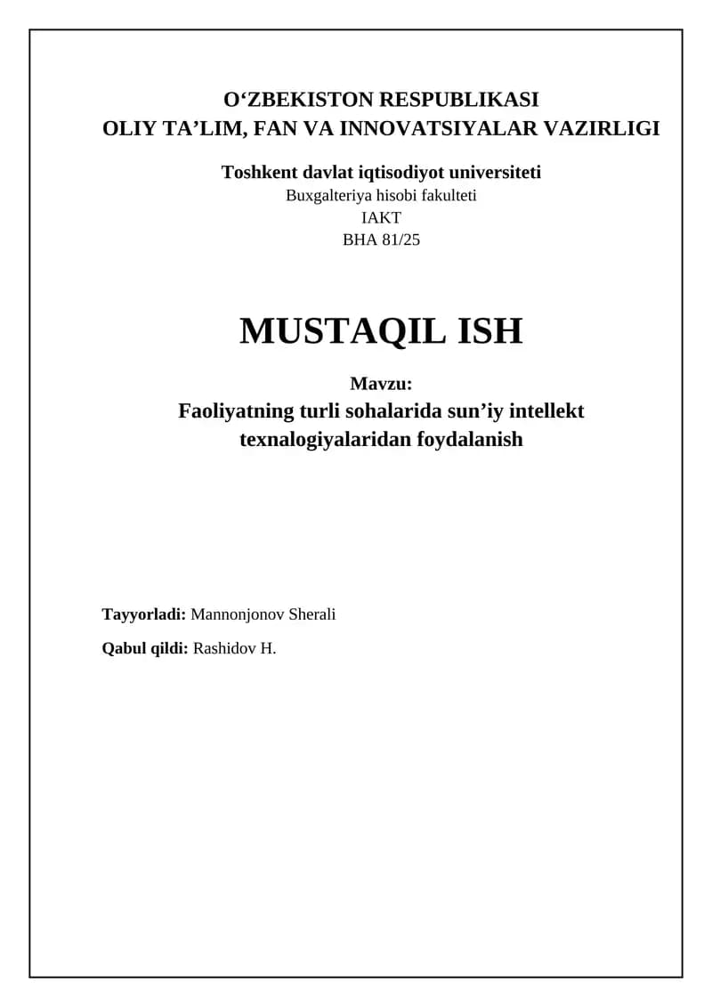 Sun'iy intellekt: Ta'riflar, turlari va usullari