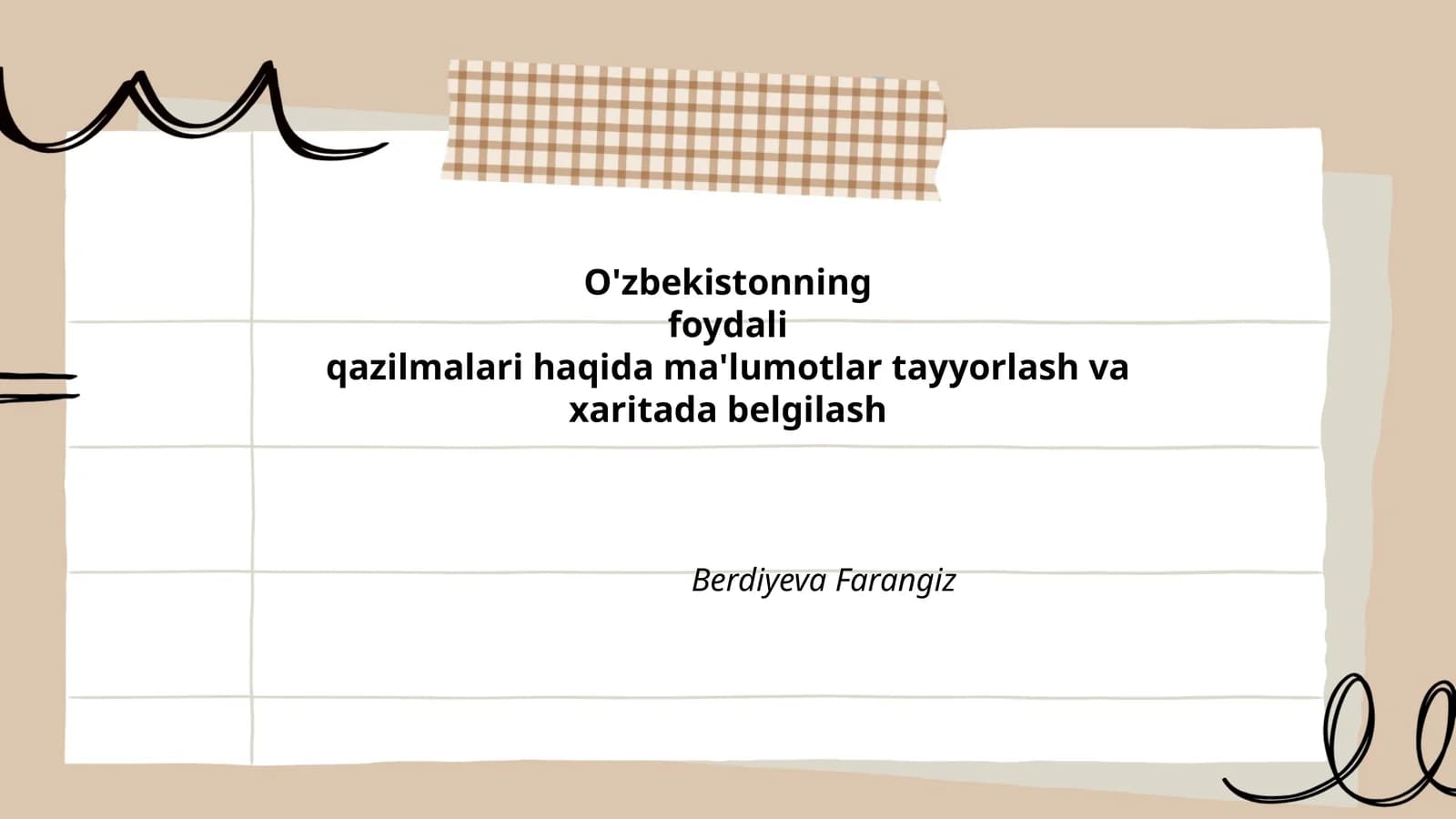 O'zbekistonning umumiy geologik xaritasi