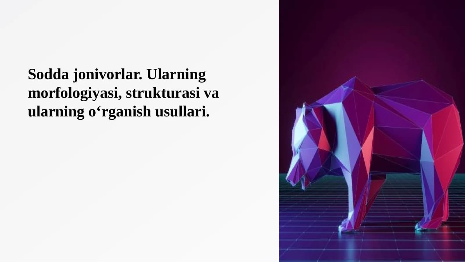 Sodda jonivorlar. Ularning morfologiyasi, strukturasi va ularning o‘rganish usullari.