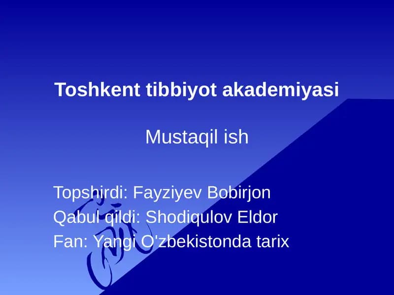 O'zbekiston axborot soxasida isloxot qilish