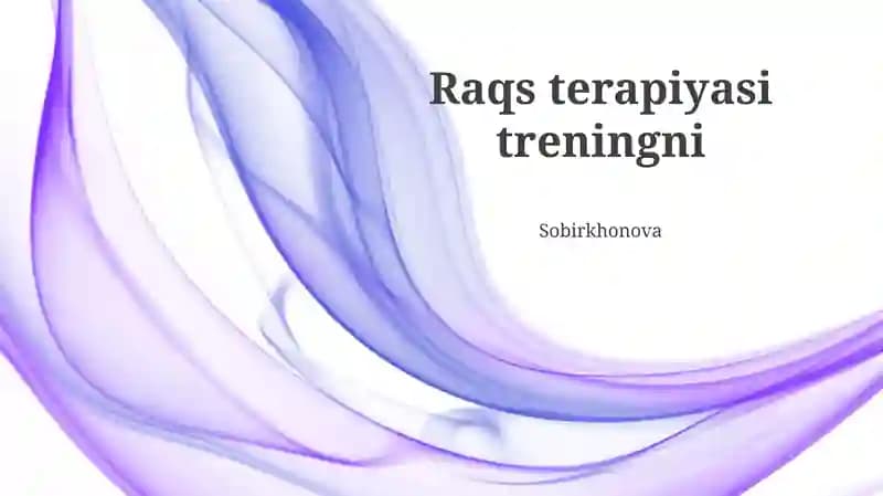 Raqs Terapiyasi Asoslari