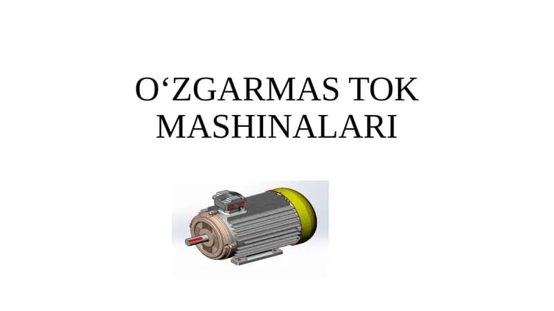 O‘ZGARMASTOK MASHINALARI