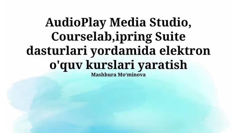 iSpring Suite dasturlari