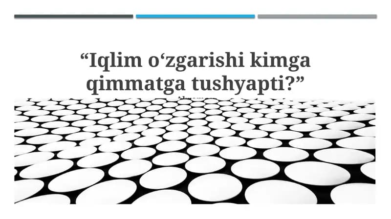 Iqlim o‘zgarishi kimga qimmatga tushyapti?