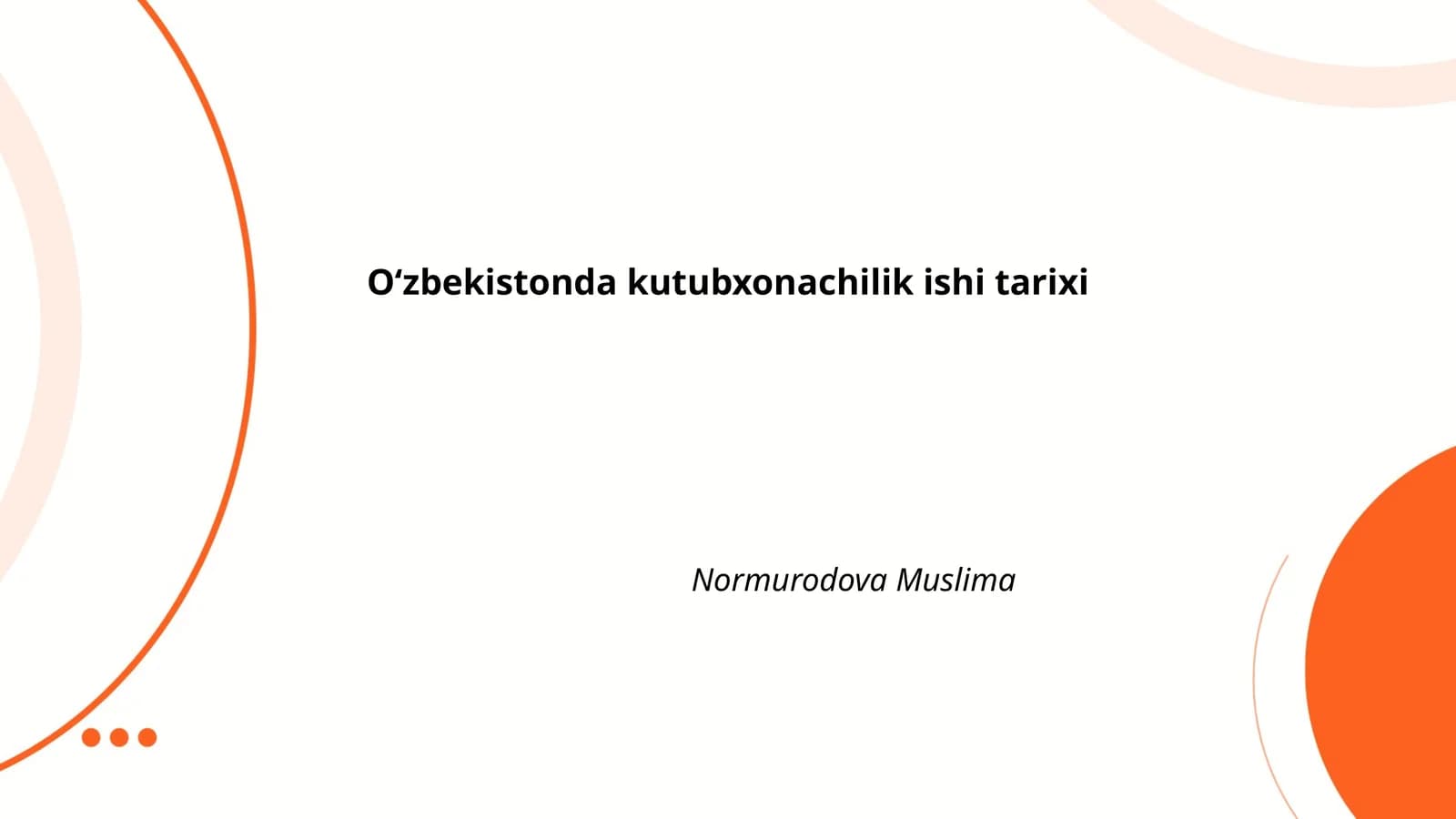Oʻzbekistonda kutubxonachilik ishi tarixi