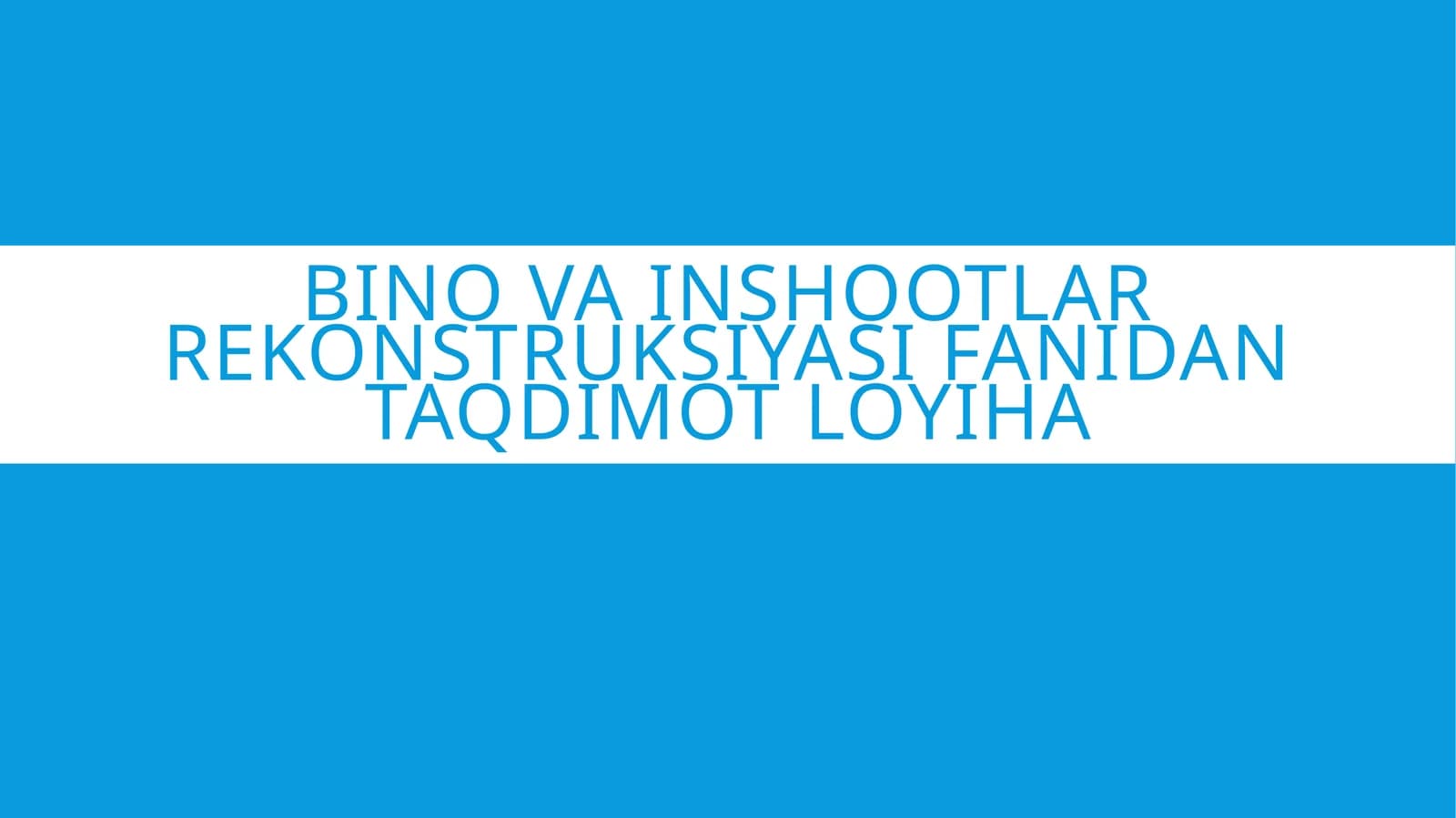 Rekonstruksiya ishlari uchun ma’lumot olish. rekonstruksiya qilinayotgan obyekt  maydonida injenerlik izlanishlar