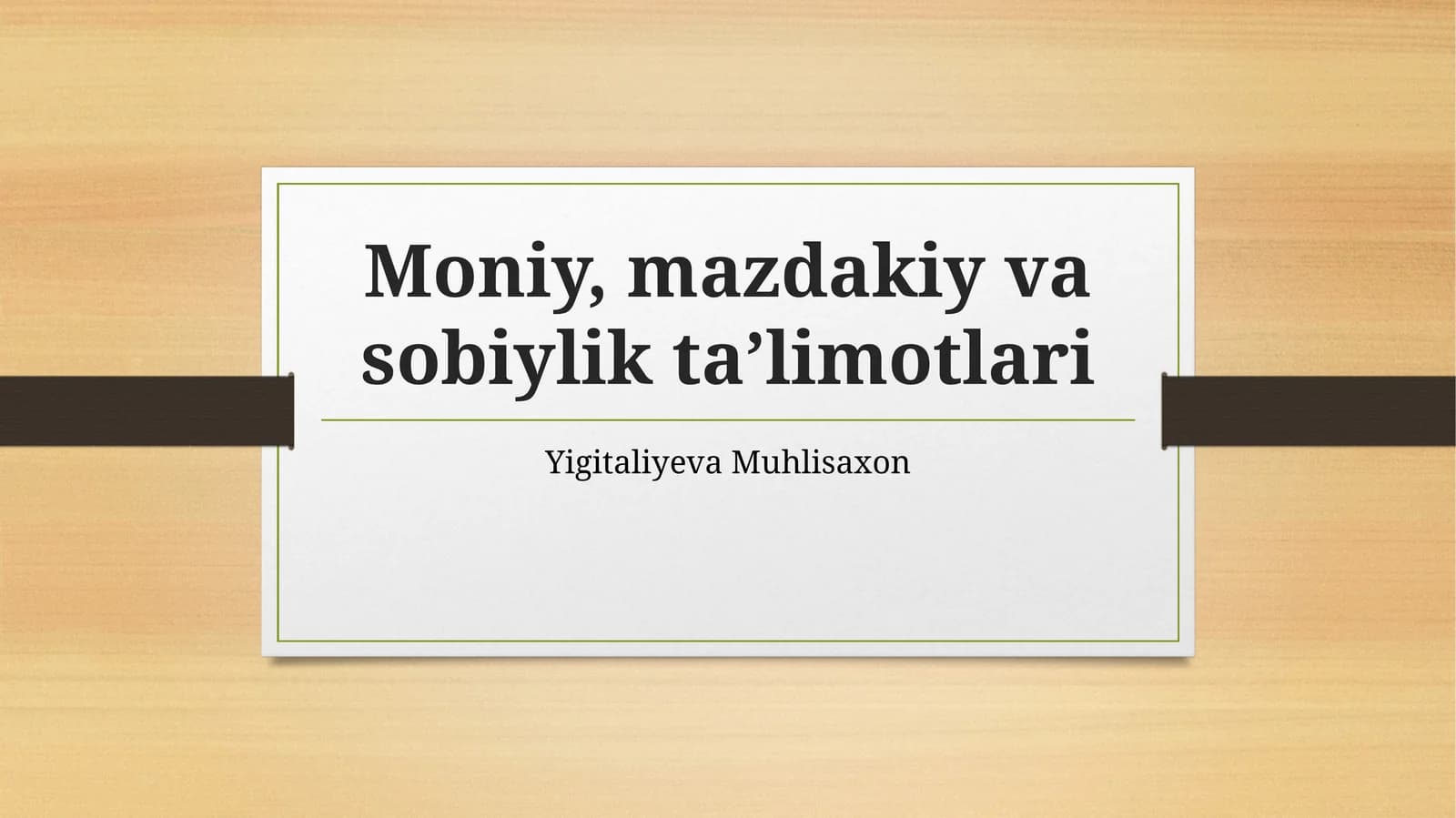 Moniy, mazdakiy va sobiylik ta’limotlari