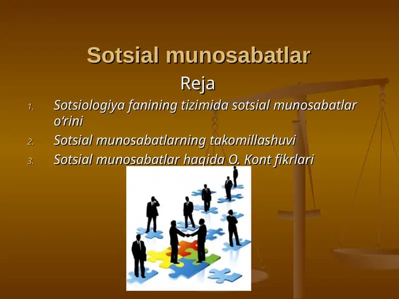 Sotsial munosabatlar