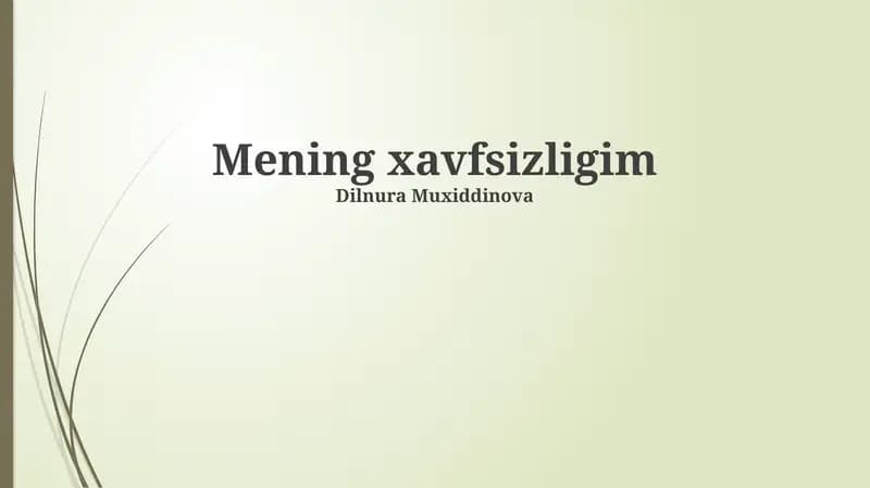 Mening xavfsizligim