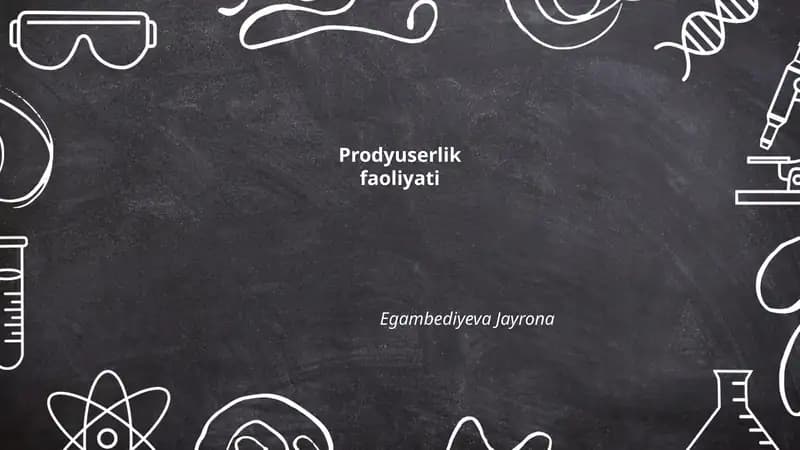 Prodyuserlik faoliyati