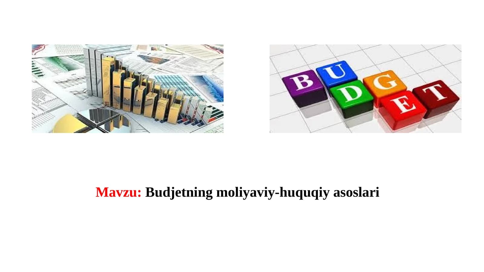 Budjetning moliyaviy-huquqiy asoslari