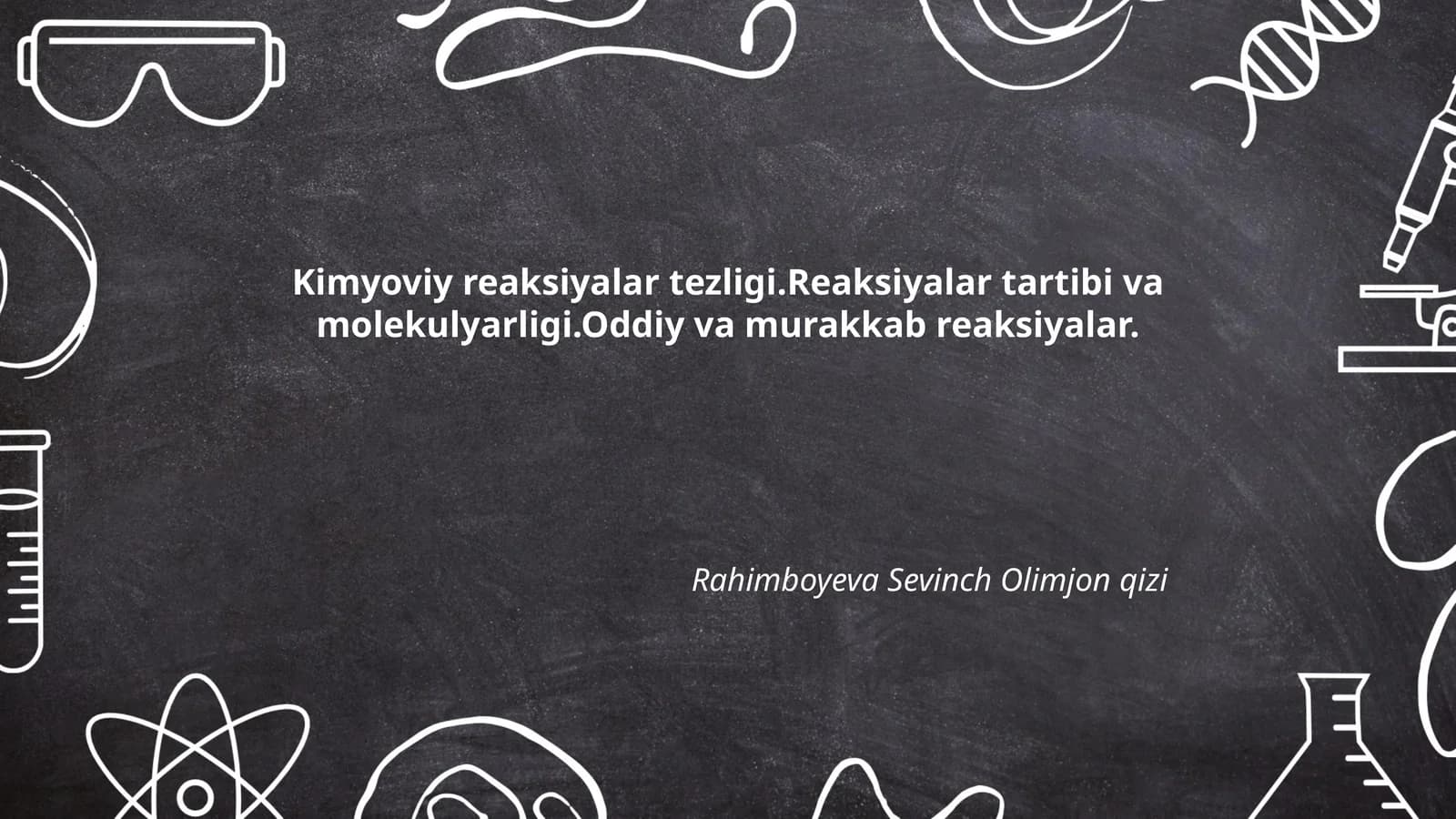 Reaksiyalar Tezligi