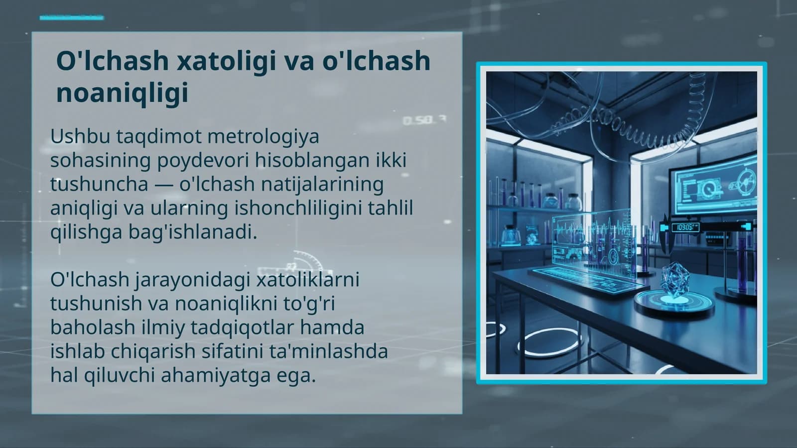 O'lchash xatoligi va o'lchash noaniqligi