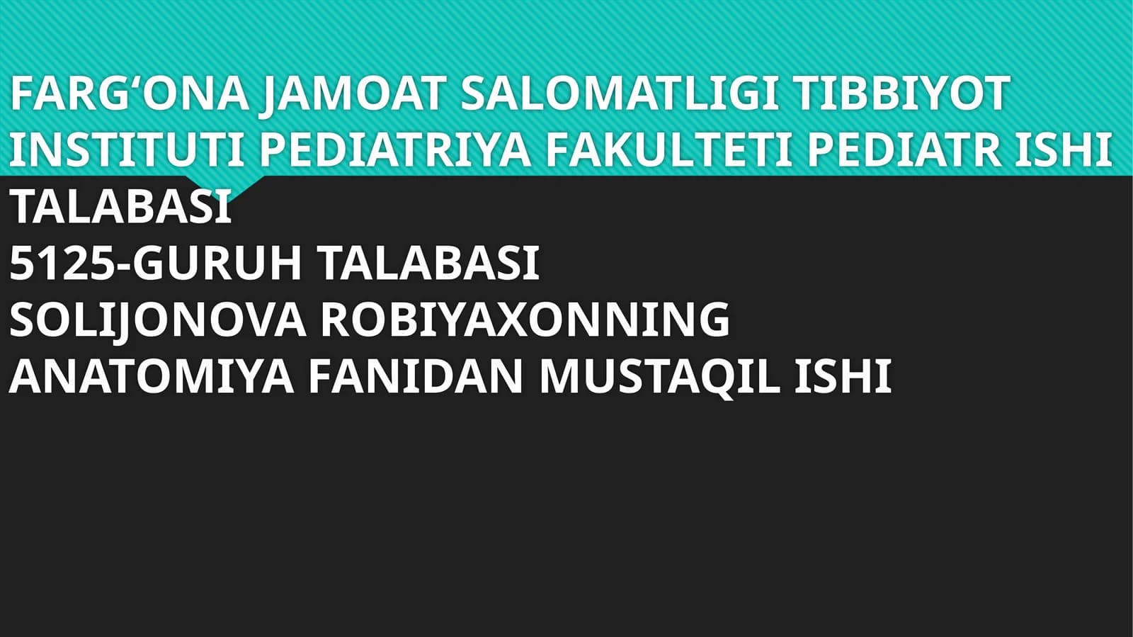 BOSH MIYA QISMI SUYAKLARI.ENSA,PESHONA VA TEPA SUYAKLARI