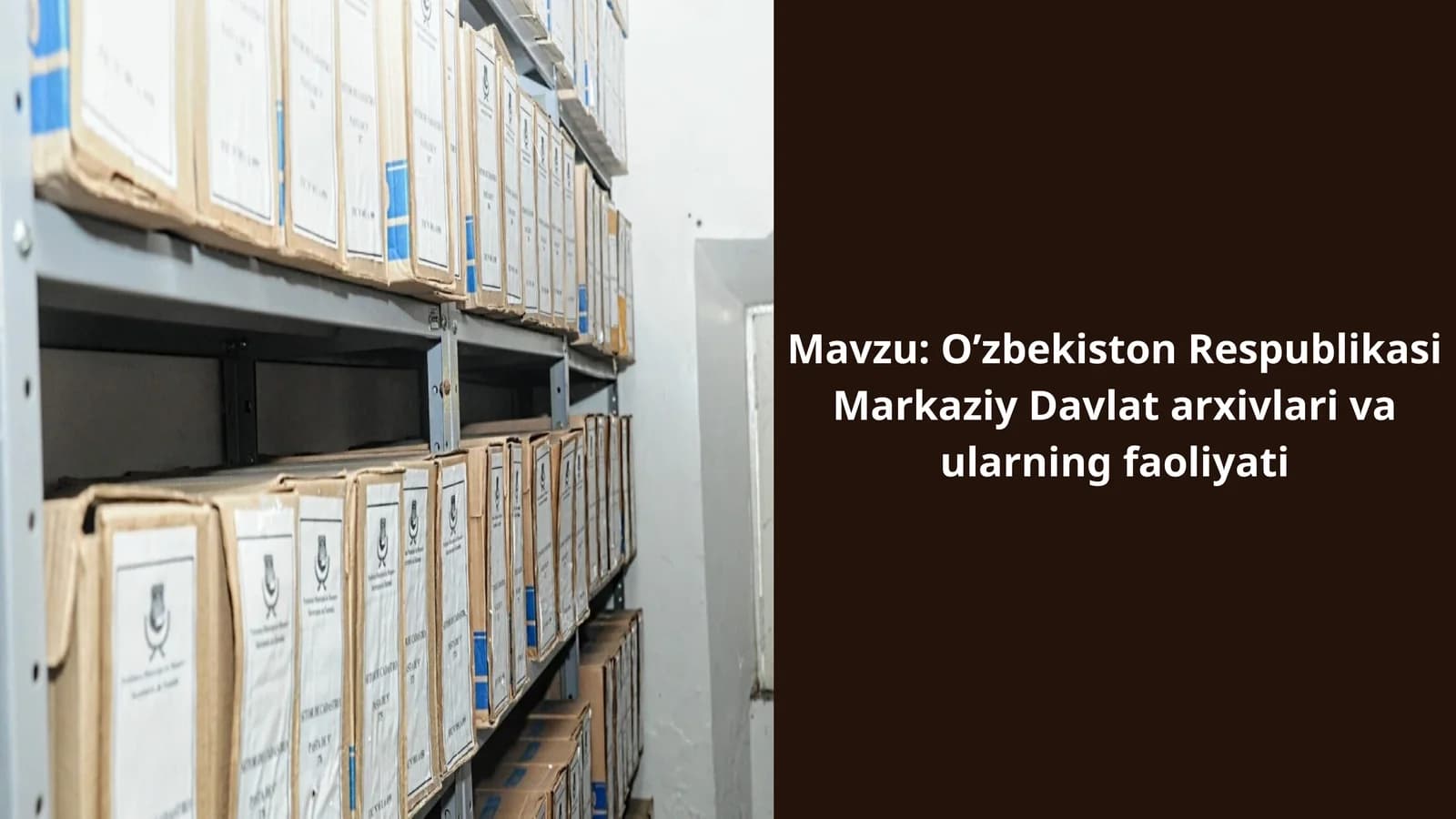 Oʻzbekiston Milliy arxivi