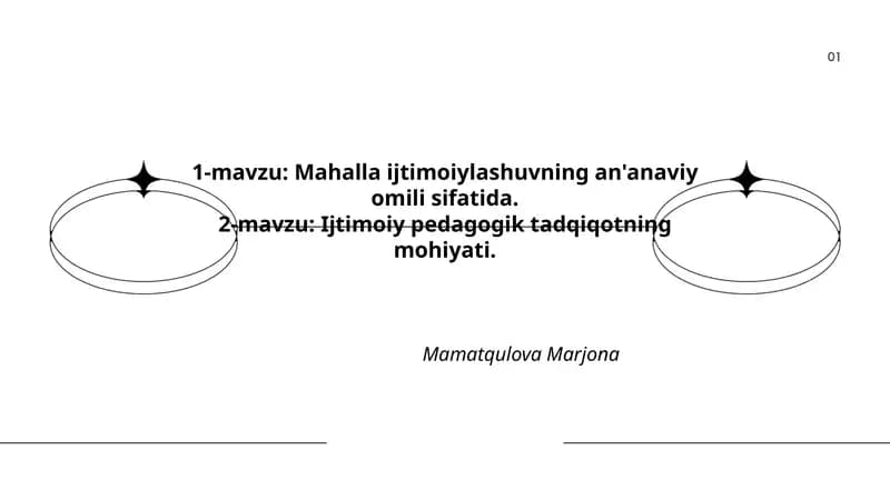 Mahalla ijtimoiylashuvning an'anaviy omili sifatida