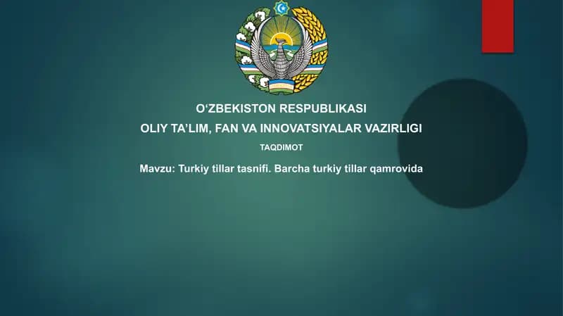 Turkiytillartasnifi