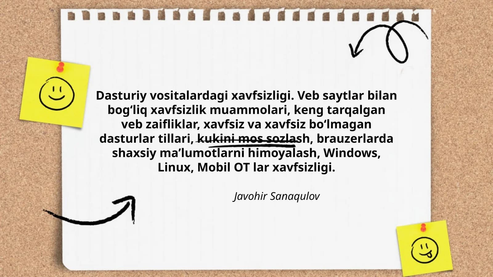 Dasturiy vositalardagi xavfsizligi