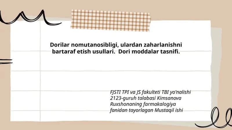 Dorilar nomutanosibligi, ulardan zaharlanishni bartaraf etish usullari