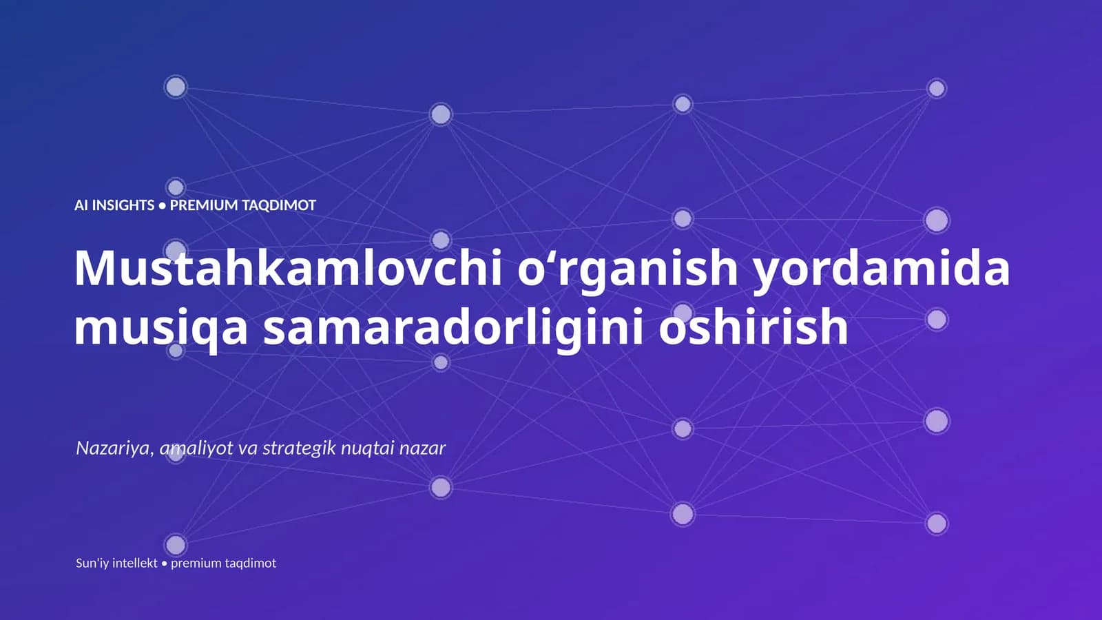 AI INSIGHTS • PREMIUM TAQDIMOT