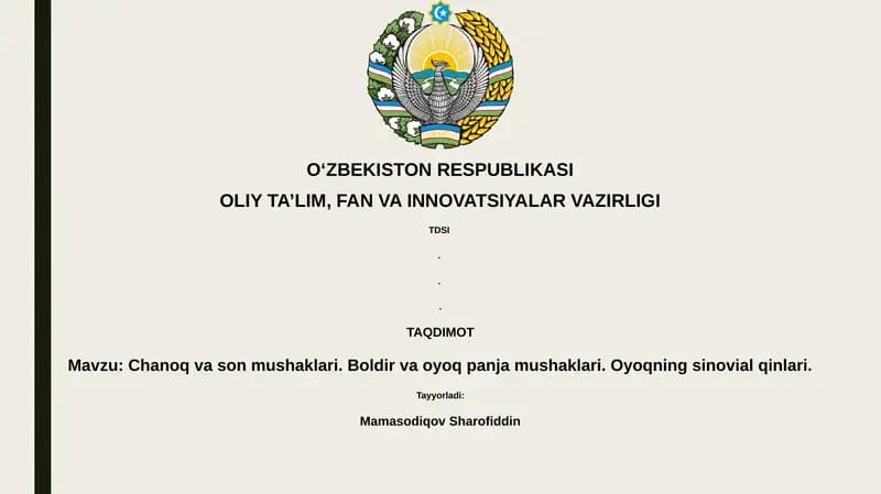 Chanoq va son mushaklari