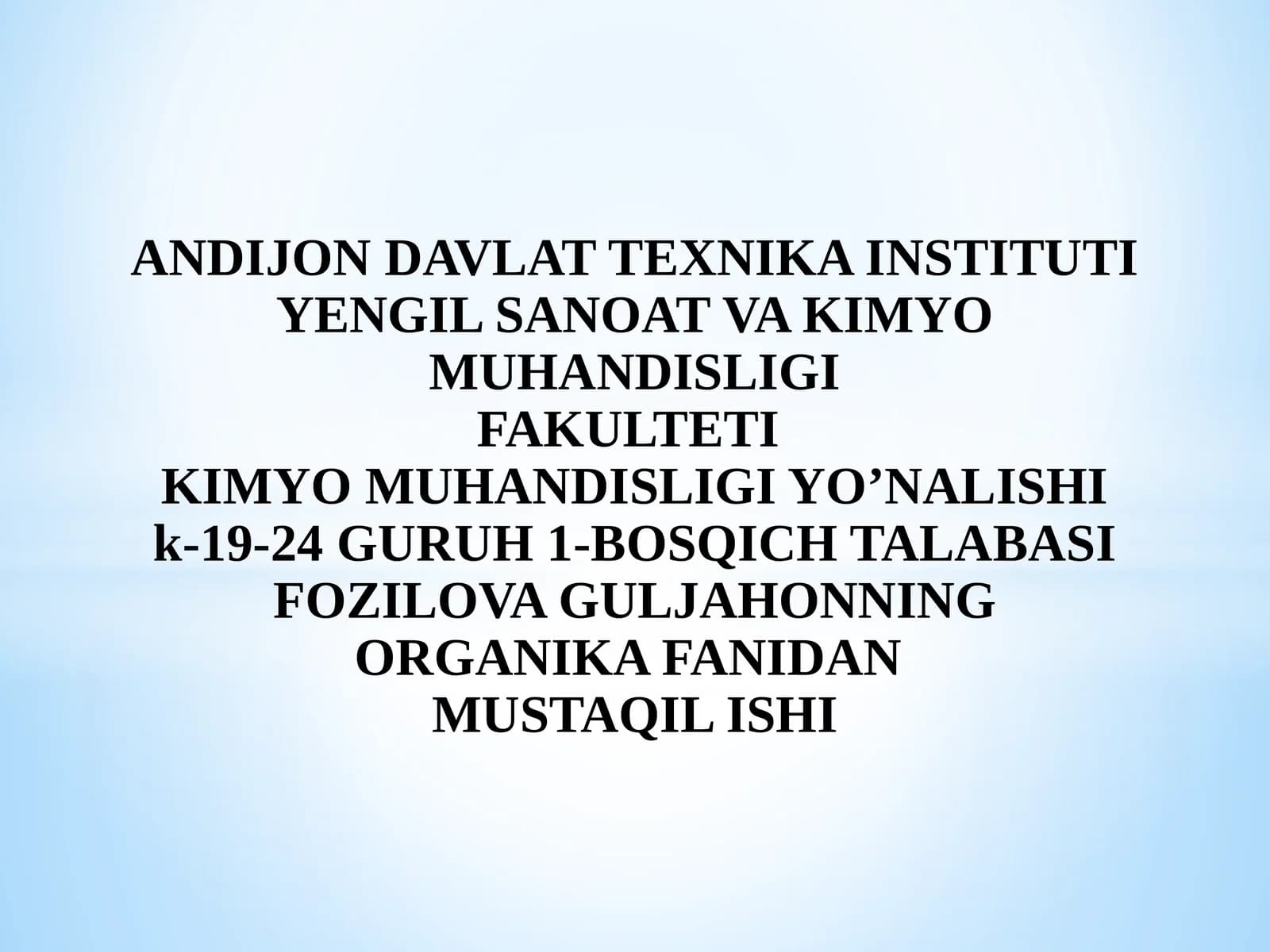 Kislorodli organik birikmalar. Bir atomli spirtlar