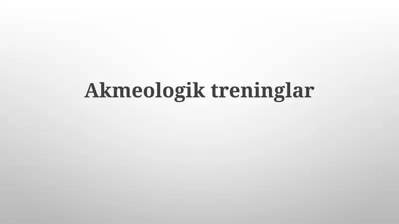 Akmeologiktreninglar