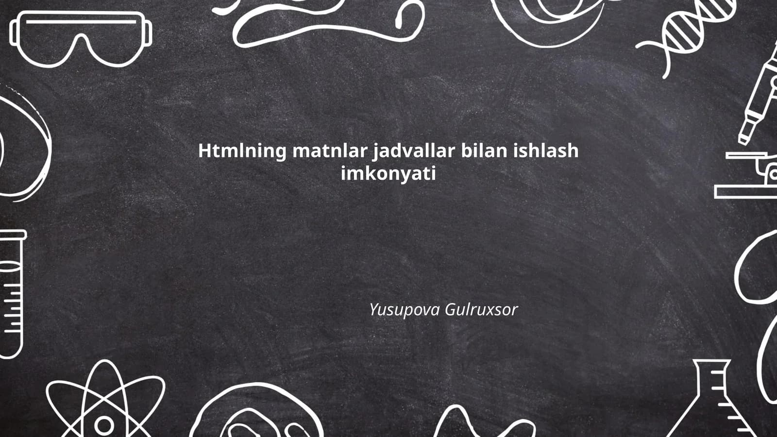 HTMLning matnlar jadvallar bilan ishlash imkonyati