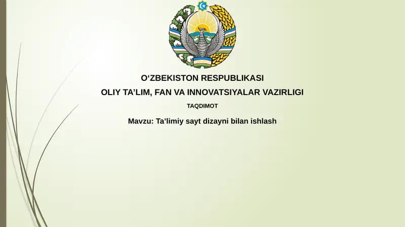 Ta'limiysaytdizaynibilanishlash