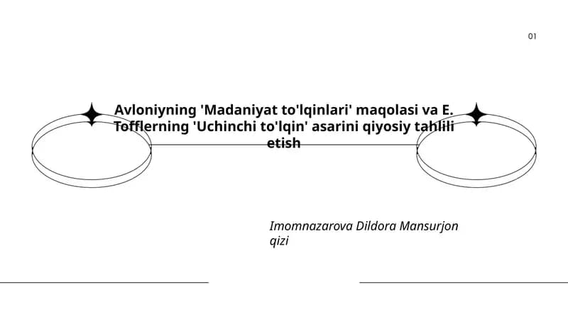 Avloniyning 'Madaniyat to'lqinlari' va E. Tofflerning 'Uchinchi to'lqin' asarlarining qiyosiy tahlili