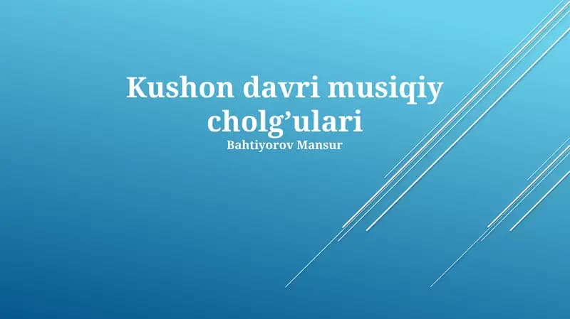Kushon davri musiqiy cholg’ulari