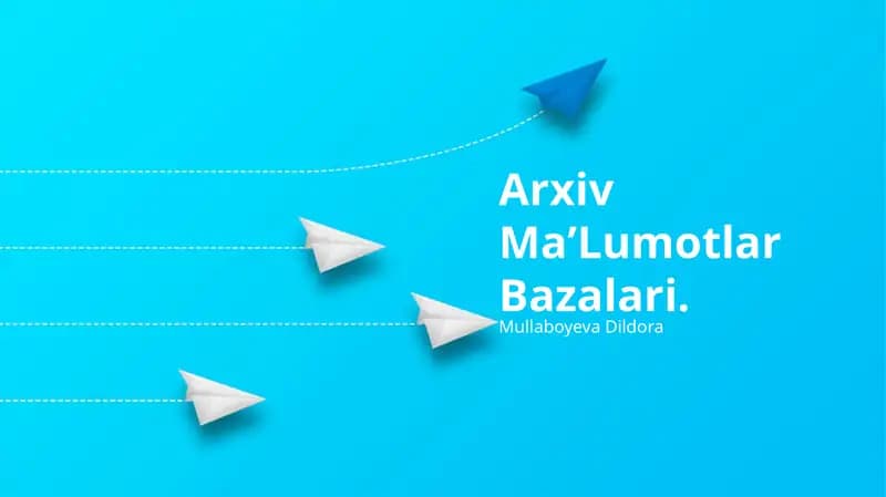 Arxiv MaʼLumotlar Bazalari