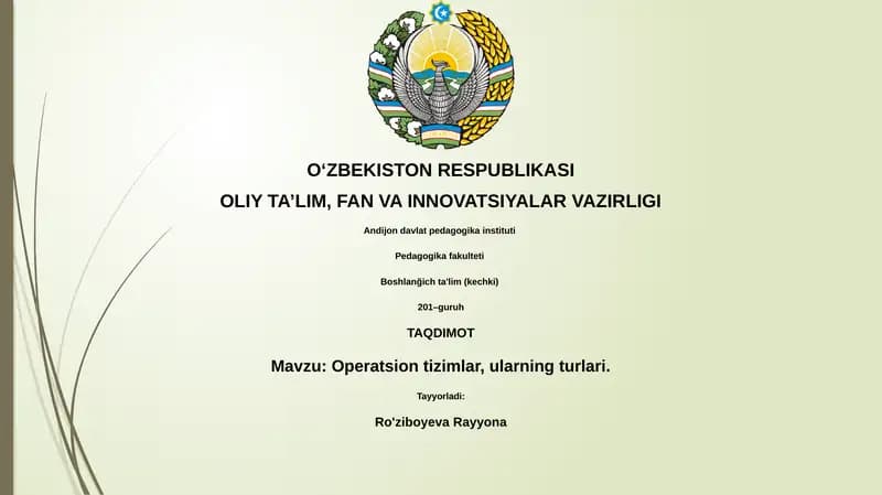 Operatsion tizimlar