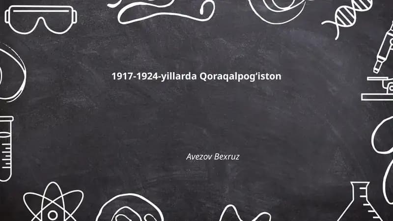 1917-1924-yillarda Qoraqalpog‘iston