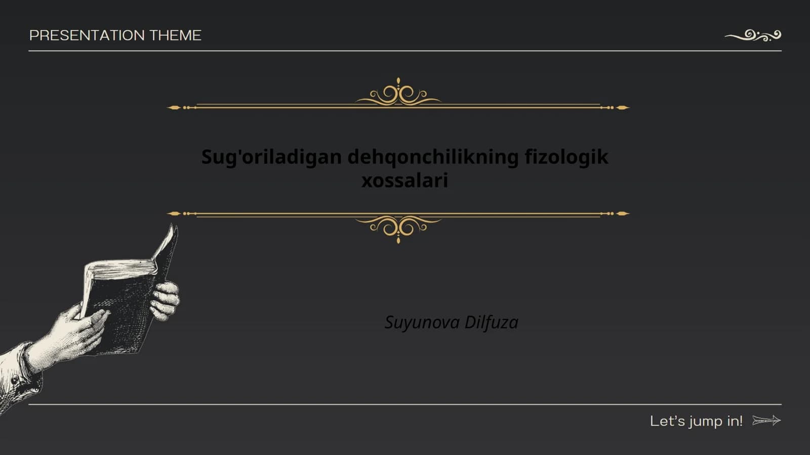 Sug'oriladigan dehqonchilikning fizologik xossalari