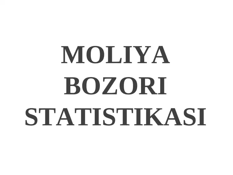 MOLIYABOZORISTATISTIKASI