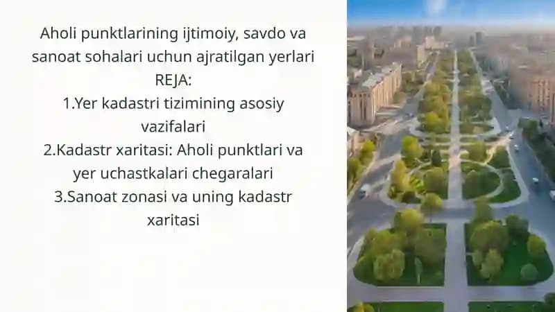 Yer kadastri va aholi punktlari