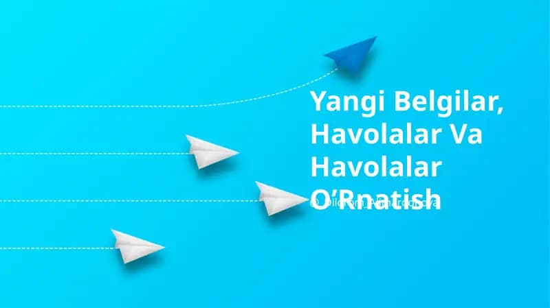 Yangi Belgilar, Havolalar Va Havolalar OʼRnatish