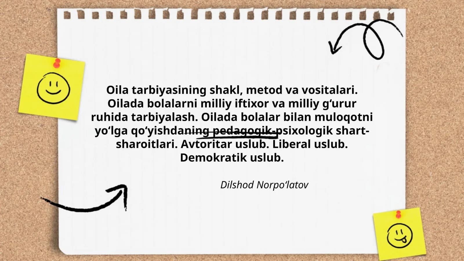 Oila Tarbiyasining Shakl, Metod va Vositalari