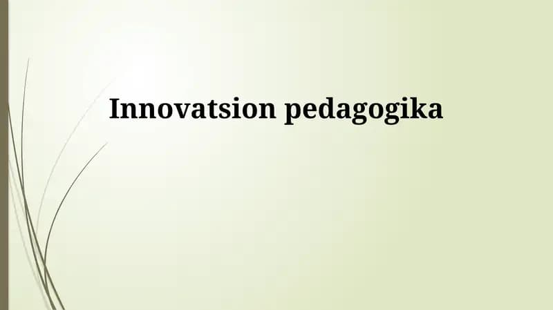 Innovatsion pedagogika