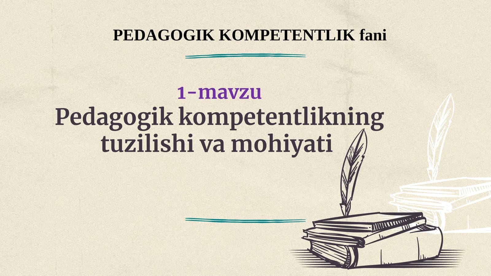 Pedagogik kompetentlikning tuzilishi va mohiyati