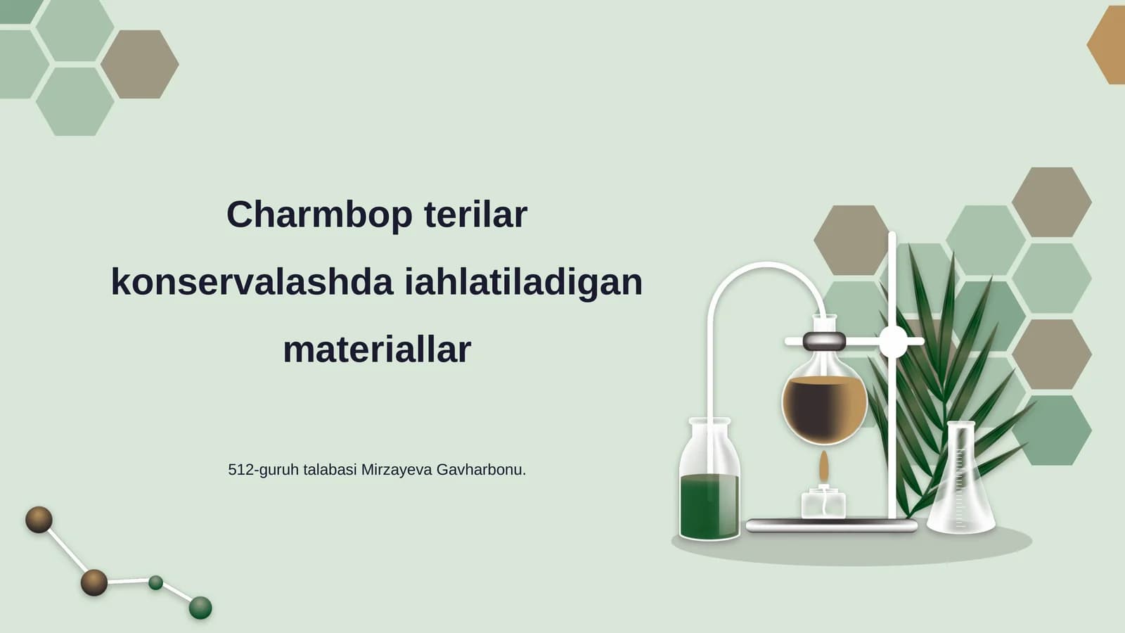 Charmbop terilar konservalashda iahlatiladigan materiallar