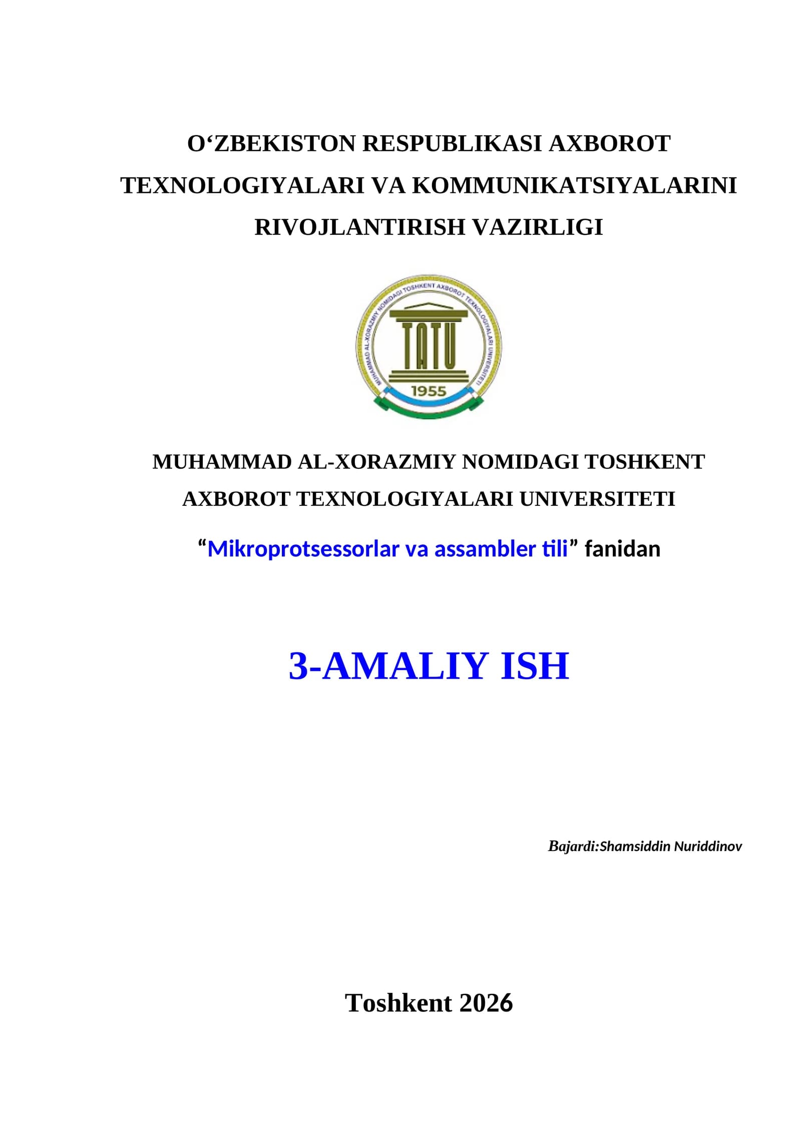 Massiv ma’lumotlarini qayta ishlash