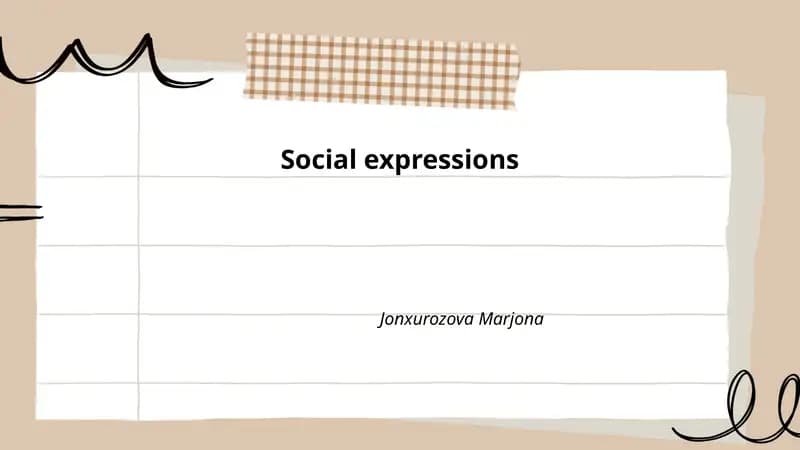 Social expressions