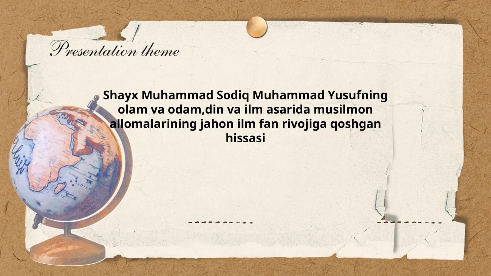 Shayx Muhammad Sodiq Muhammad Yusufning olam va odam,din va ilm asarida musilmon allomalarining jahon ilm fan rivojiga qoshgan hissasi
