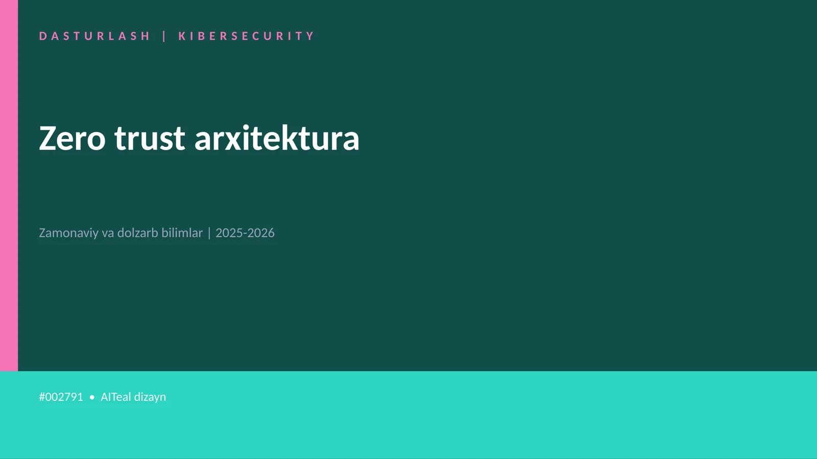 Zero trust arxitektura