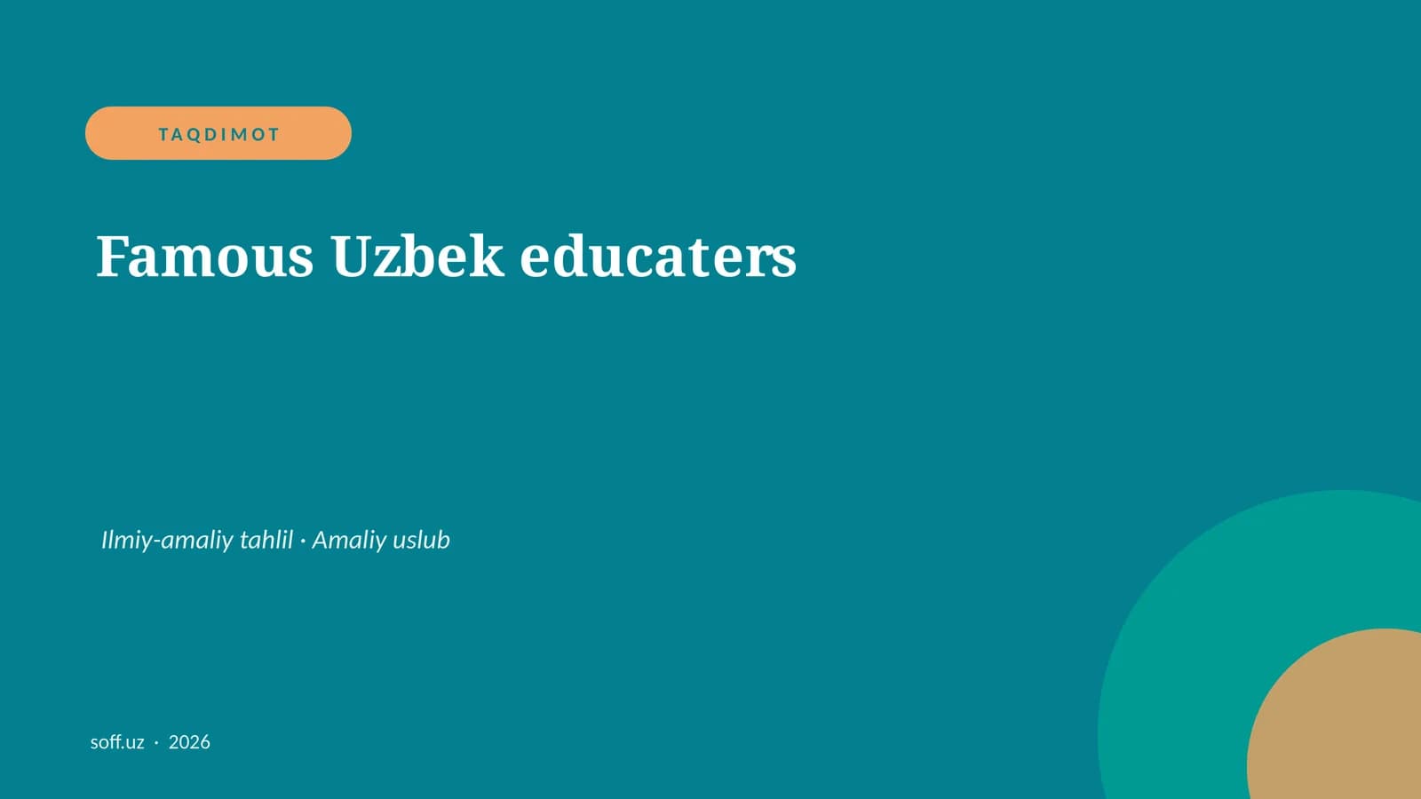 Famous Uzbek educators