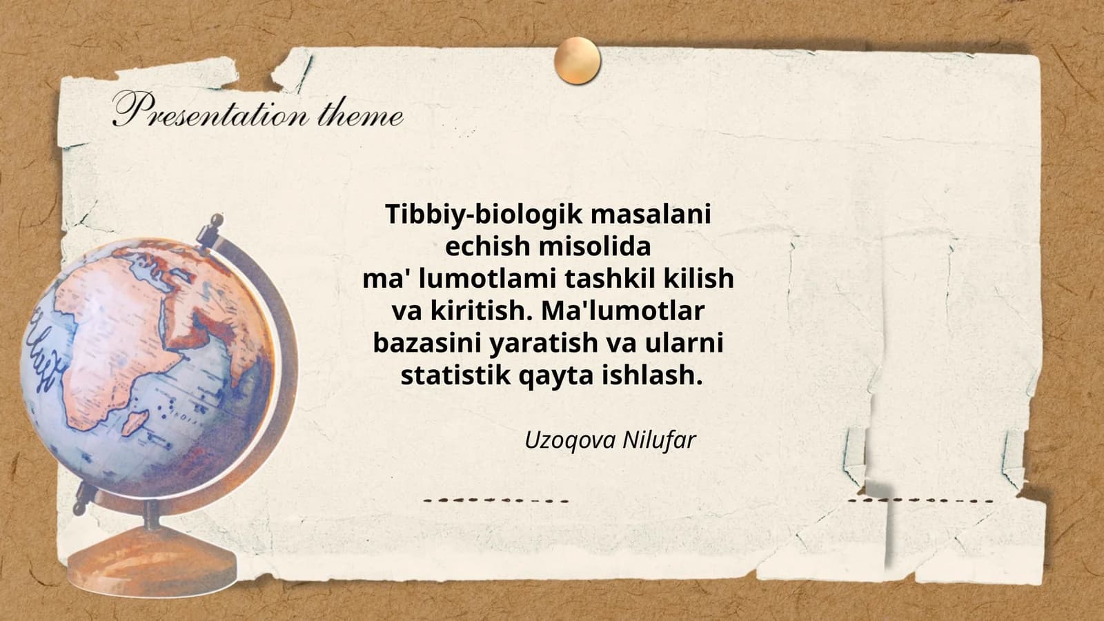 Tibbiy-biologik masalani